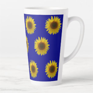 Caneca De Café Latte Girassol florescente