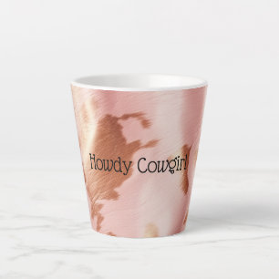 Caneca De Café Latte Girassol-Rosa-Rosa-Rosa-Castanho-Castanho