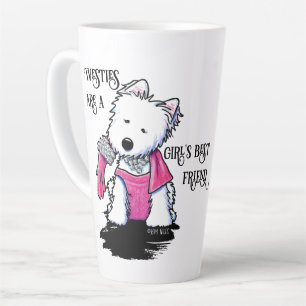 Caneca De Café Latte Glamor Westie KiniArt Coffee Mug