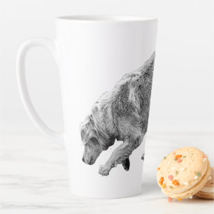 Caneca De Café Latte Glide de ouro em tons suaves de inverno