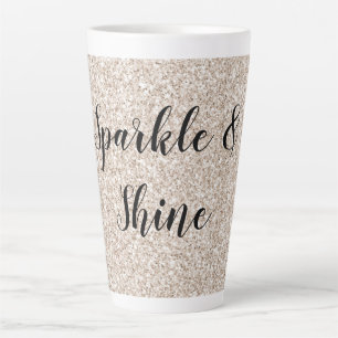 Caneca De Café Latte Glitz de Creme de Esmagamento Sparkle