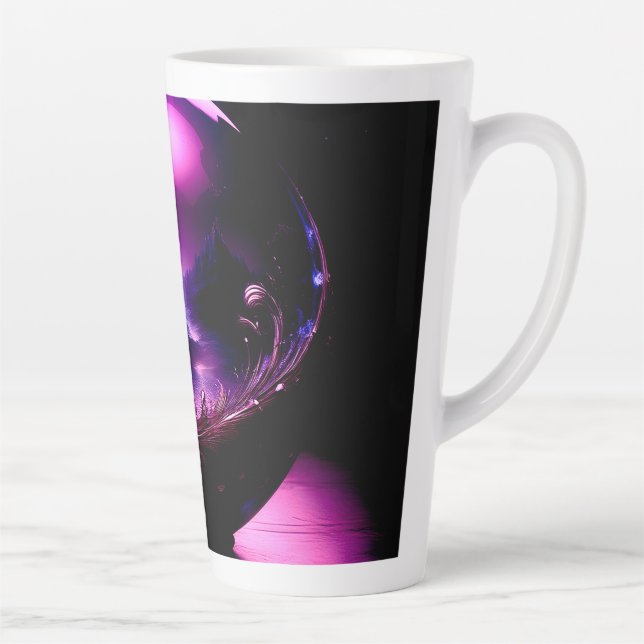 Caneca De Café Latte Globo Puro Transparente com Paisagem Montanhosa (Direita)