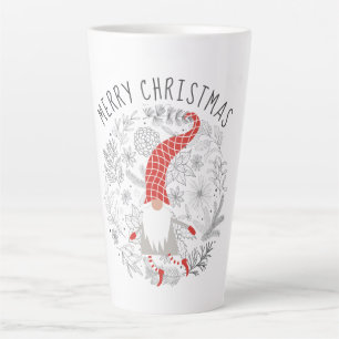 Caneca De Café Latte Gnomo Christmas