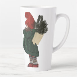 Caneca De Café Latte Gnomo de Natal Whimsso Latte Mug