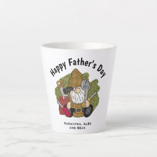 Caneca De Café Latte Gnomo do Jardim do Homem Adorável e do Carpinteiro