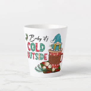 Caneca De Café Latte Gnomo e cacau quente do Natal na Escandinávia