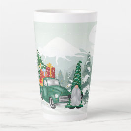 Caneca De Café Latte Gnomo festivo de Natal Latte Mug
