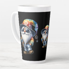 Caneca De Café Latte Gnomo Hippie