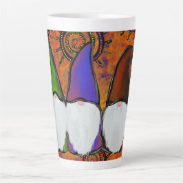 CANECA DE CAFÉ LATTE GNOMOS