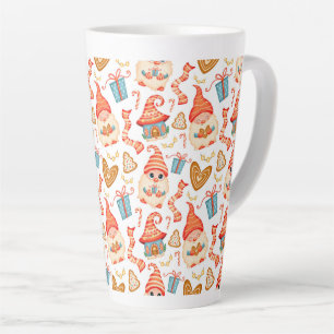 Caneca De Café Latte Gnomos de Natal Bonitos