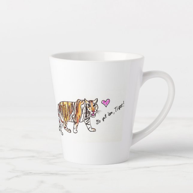 Caneca De Café Latte Go get 'em, tiger Mug (Direita)