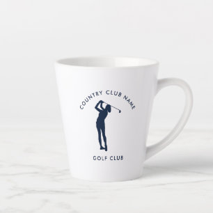 Caneca De Café Latte Golf Country Club Marinho Blue Team Swag