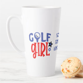 Caneca De Café Latte Golf Girl Personalizada Tarde Mug