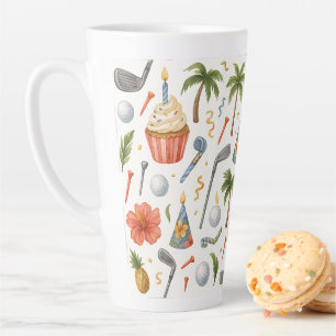 Caneca De Café Latte Golf Hawaii temia pelos presentes havaianos para o