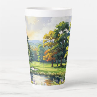 Caneca De Café Latte Golf Theme
