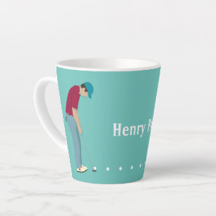 Caneca De Café Latte Golfer Putando Café Mug