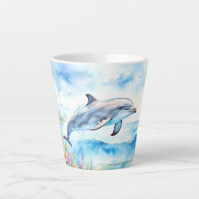 Caneca De Café Latte Golfinho (Frente)