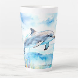 Caneca De Café Latte Golfinho