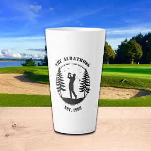 Caneca De Café Latte Golfista Pinheiros Adicionar Nome