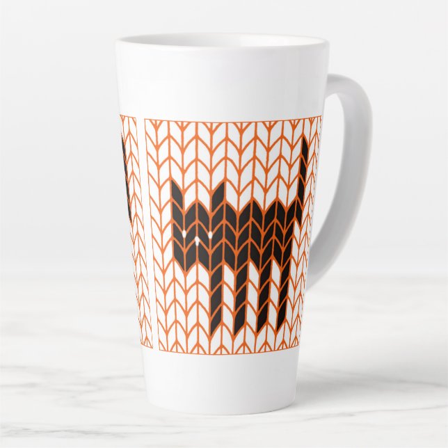 Caneca De Café Latte Goma-Laca-Lata Negra (Ângulo direito)