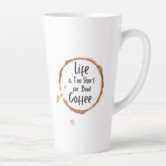 Caneca De Café Latte Good Coffee Only Latte Mug (Direita)