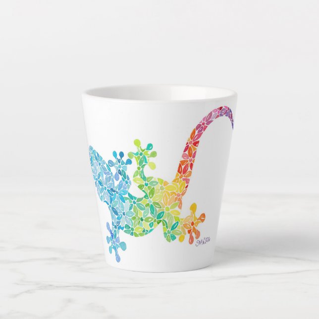 Caneca De Café Latte Gordie, Gecko Latte Mug (Frente)