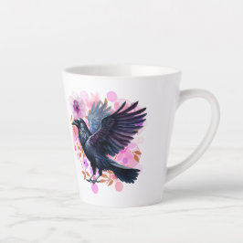 Caneca De Café Latte Goth Raven Coffee Mug Dark Aesthetic