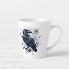 Caneca De Café Latte Goth Raven Coffee Mug Dark Aesthetic
