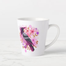 Goth Raven Coffee Mug Dark Aesthetic