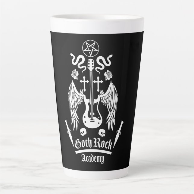 Caneca De Café Latte Gótico Posto Punk Rock (Frente)