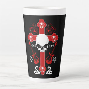 Caneca De Café Latte Gótico Rock Fashion