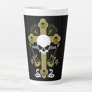 Caneca De Café Latte Gótico Rock Fashion