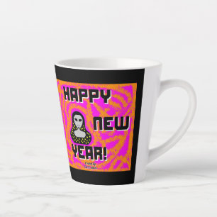 Caneca De Café Latte Graal Ano Novo Deseja Pequena Caneca Latte