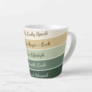Caneca De Café Latte Gradiente Moderno do Dia de São Patrício