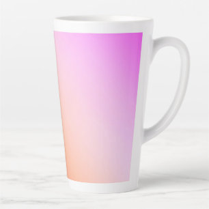 Caneca De Café Latte Gradiente Radioso de Pôr do Sol Pastel