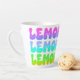 Caneca De Café Latte Gradiente retrô de limão-limão-limão