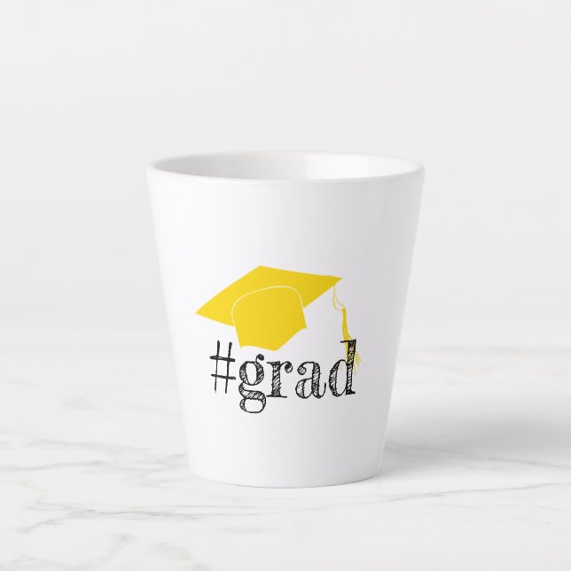 Caneca De Café Latte Graduação Café Mug (Frente)