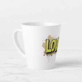 Caneca De Café Latte Grafite Urban Love Bloom