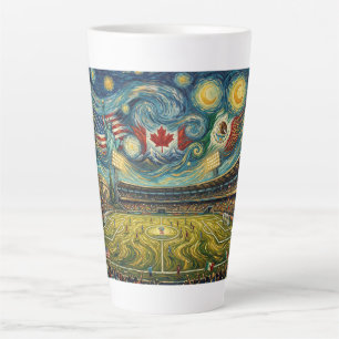 Caneca De Café Latte Grande Arte de Parede Estilo Van Gogh USA MX CA Fi
