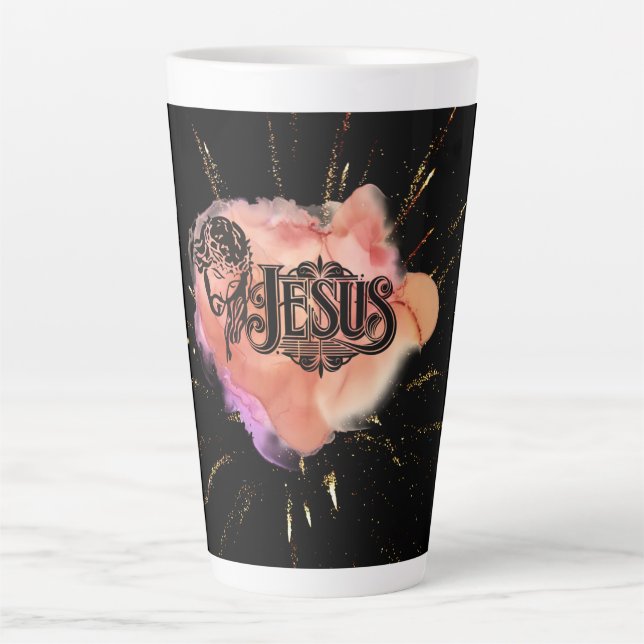 Caneca De Café Latte Grande Latte Jesus Mug (Frente)