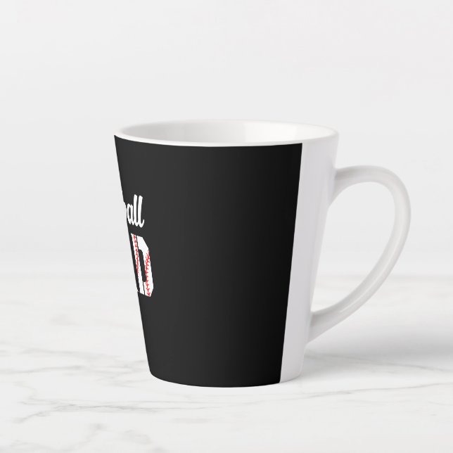 Caneca De Café Latte Grandfather Quotes | Baseball Dad (Direita)