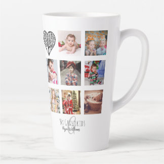 CANECA DE CAFÉ LATTE GRANDPA FOTO COLAGEM DE PRESENTE, GRANDAD