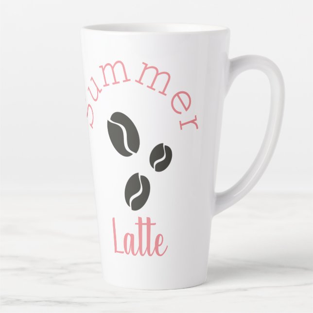 Caneca De Café Latte Grão de Café de Verão Fofo (Direita)