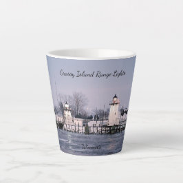Caneca De Café Latte Grassy Island Range Lights