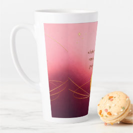 Caneca De Café Latte Gratidão Permanece™: Uma Manhã e Noite Guiada pelo