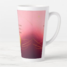 Caneca De Café Latte Gratidão Permanece™: Uma Manhã e Noite Guiada pelo