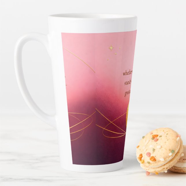 Caneca De Café Latte Gratitude Remains™: A Love-Led Morning & Night (In Situ)