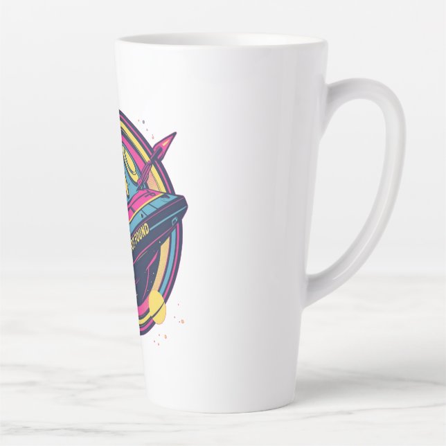 Caneca De Café Latte Gravidade 404 Não Encontrada - Arte Pop de Espaço  (Direita)