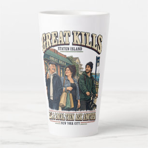 Caneca De Café Latte Great Kills Staten Island Nova York