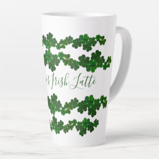 Caneca De Café Latte Green Shamrocks Irish Latté Mug Personalizado